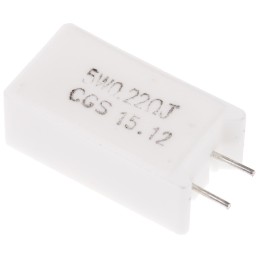 50 pcs - TE Connectivity 220mΩ Wire Wound Resistor 5W ±5% SQMW5R22J