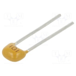 10 pcs x SR PASSIVES - CT40805N101J500F1R - Capacitor: ceramic, 100pF, 50V, C0G (NP0), ±5%, THT, 2.54mm