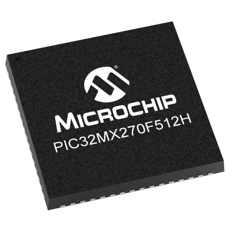 40 pcs - Microchip PIC32MX270F512H-I/MR PIC Microcontroller, PIC32MX, 64-Pin QFN