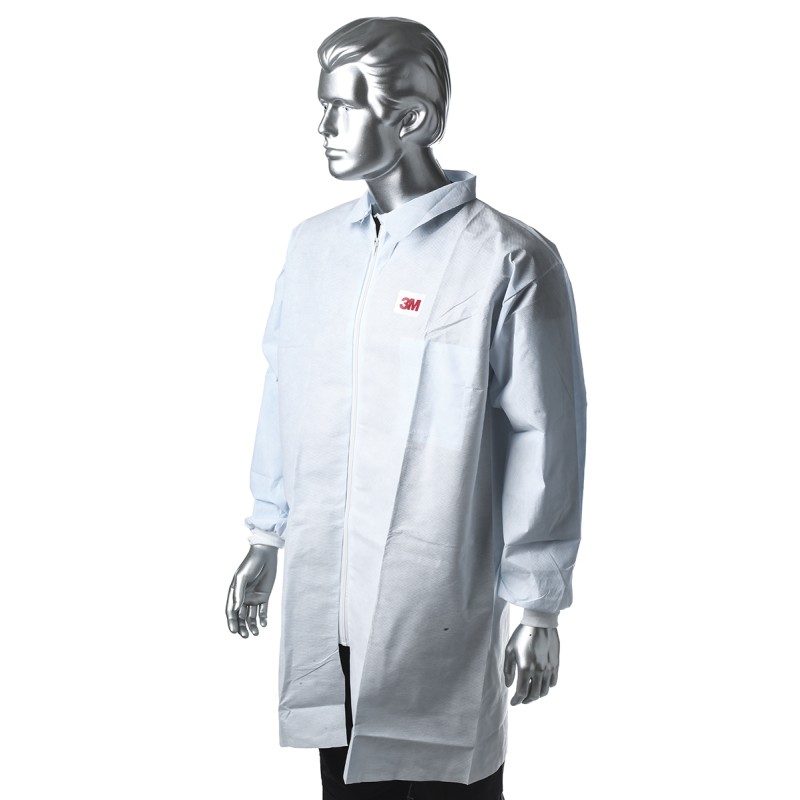 1 pcs - 3M White Unisex Visitor Coat, S