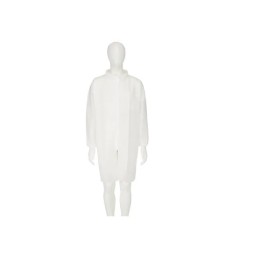 1 pcs - 3M White Unisex Visitor Coat, S