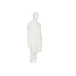 1 pcs - 3M White Unisex Visitor Coat, S