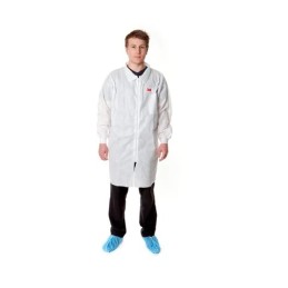 1 pcs - 3M White Unisex Visitor Coat, S