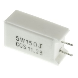 50 pcs - TE Connectivity 15Ω Wire Wound Resistor 5W ±5% SQMW515RJ