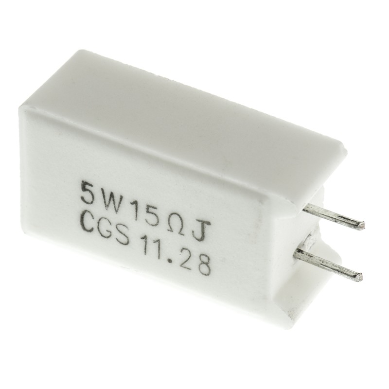 50 pcs - TE Connectivity 15Ω Wire Wound Resistor 5W ±5% SQMW515RJ