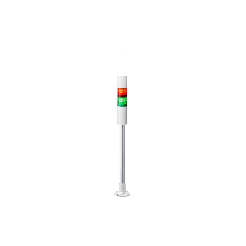 1 pcs - Patlite LR4 Series Coloured Buzzer Signal Tower, 2 Lights, 24 V dc, Pole Mount