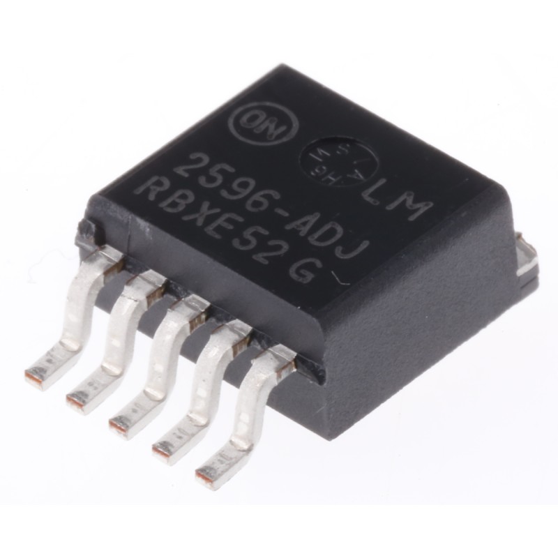 5 pcs - onsemi, LM2596DSADJG Switching Regulator, 1-Channel 3A Adjustable 5-Pin, D2PAK