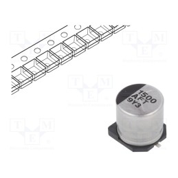 2 pcs x PANASONIC - EEEFT1A152AP - Capacitor: electrolytic, low ESR, SMD, 1500uF, 10VDC, Ø10x10.2mm