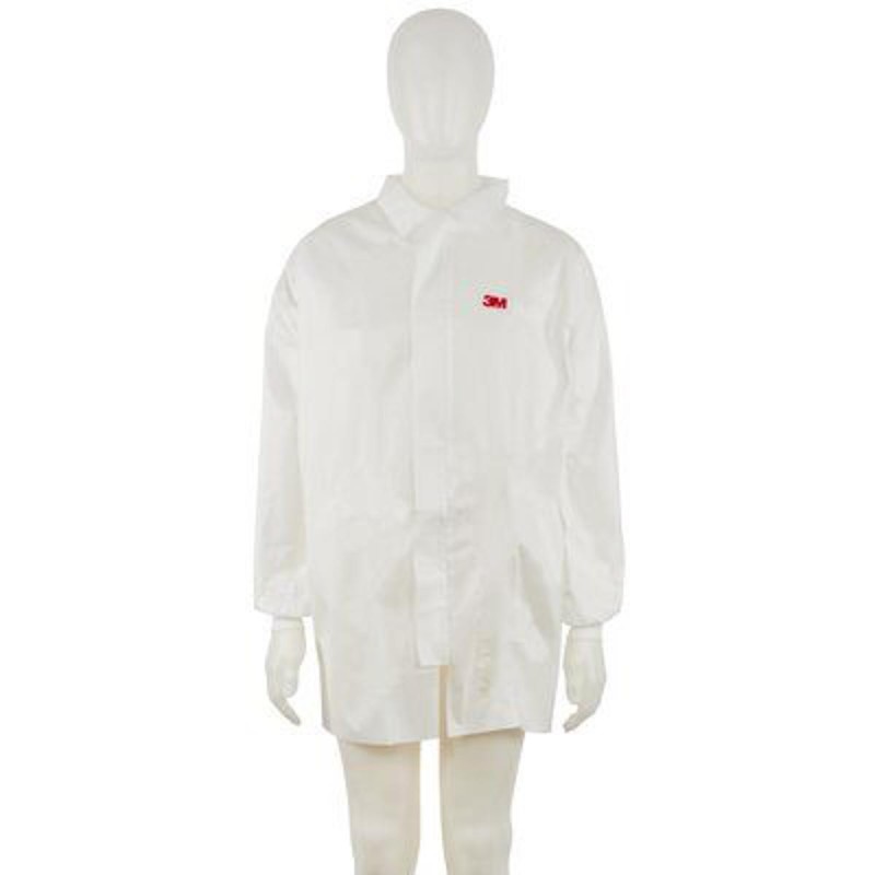 1 pcs - 3M White Unisex Visitor Coat, S