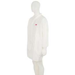 1 pcs - 3M White Unisex Visitor Coat, S
