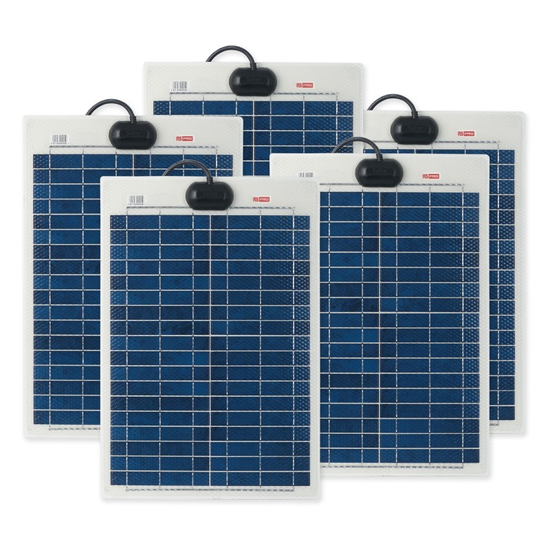 5 pcs - RS PRO 20W Polycrystalline solar panel