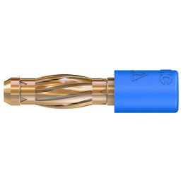 1 pcs - Staubli Blue, Male to Female Test Connector Adapter With Brass contacts and Gold Plated - Socket Size: 2mm