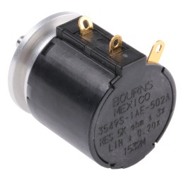 5 pcs - Bourns 5kΩ Rotary Potentiometer 10-Turns 1-Gang Servo Mount, 3549S-1AE-502A