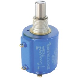 5 pcs - Bourns Rotary Potentiometer Continuous-Turns 2-Gang Bushing Mount, 3500S-2-102L