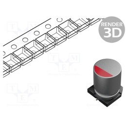 2 pcs x KEMET - A765KN158M0ELAE010 - Capacitor: polymer, low ESR, 1500uF, 2.5VDC, ESR: 10mΩ, SMD, ±20%