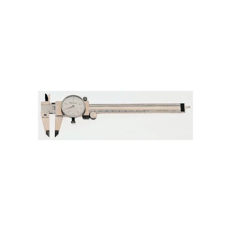 1 pcs - Mitutoyo 150mm, 6in Dial Caliper Caliper 0.02 mm Resolution, Imperial, Metric With UKAS Calibration