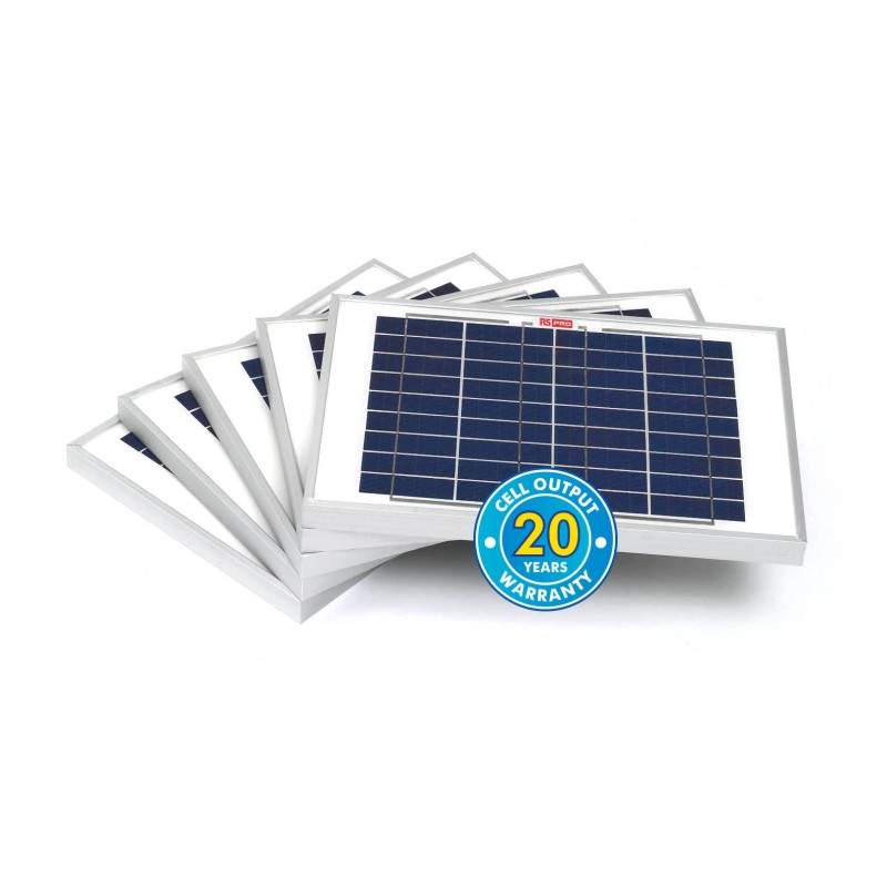 5 pcs - RS PRO 10W Polycrystalline solar panel