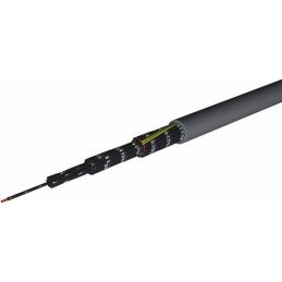 50 pcs - AXINDUS CAELIFLEX Control Cable, 12 Cores, 0.75 mm², YSL/JZ, Unscreened, 50m, Grey PVC Sheath, 18 AWG