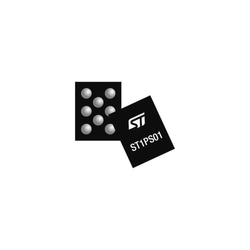 5 pcs - STMicroelectronics ST1PS01EJR, 1 Buck Boost Switching, Switching Regulator 400mA, 1.8 - 3.3 V, 2 MHz 8-Pin, Flip