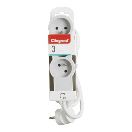 1 pcs - Legrand 3m 3 Socket Type E - French Extension Lead