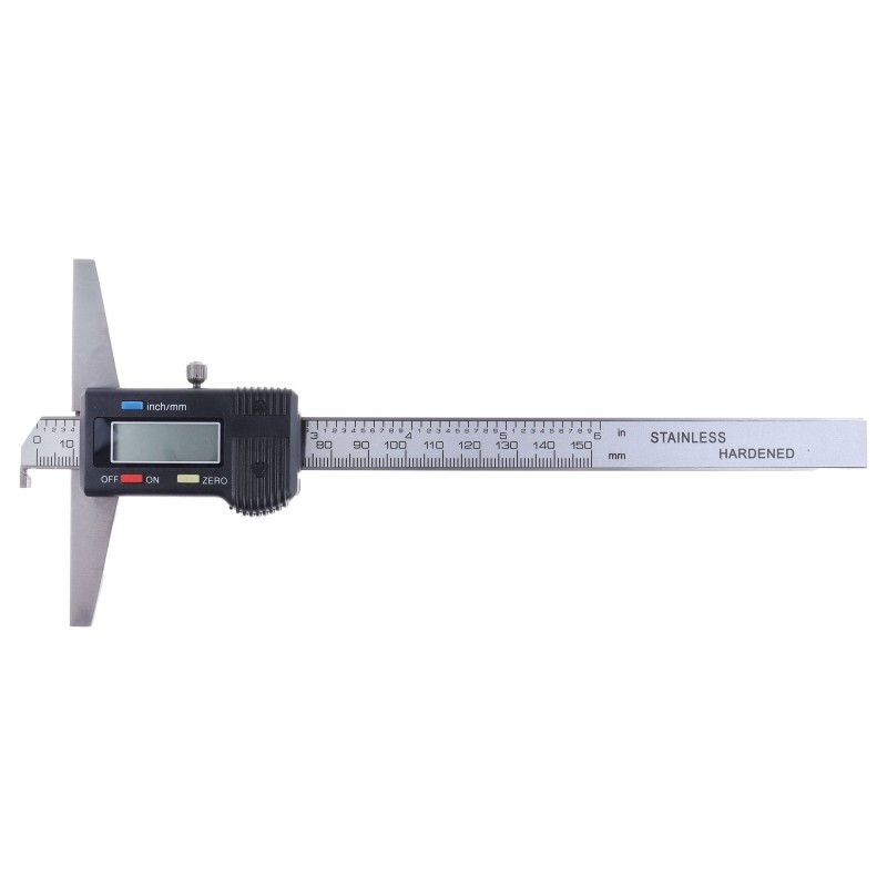 1 pcs - RS PRO 150mm Imperial & Metric Depth Gauge, Stainless Steel