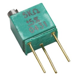 5 pcs - 2kΩ, Through Hole Trimmer Potentiometer 0.25W Top Adjust Vishay Foil Resistors, 1240