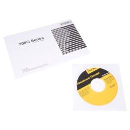 1 pcs - Fluke G 1/4 Digital Pressure Gauge 20bar Bottom Entry, Fluke-700G27, RS232, -0.83bar min.