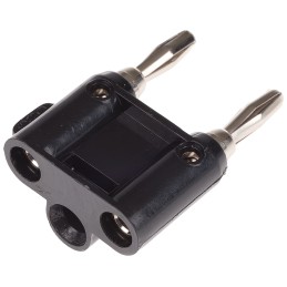 1 pcs - Mueller Electric Black Male Banana Plug, 15A, Nickel Plating