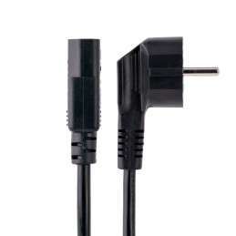 1 pcs - StarTech.com Right Angle CEE 7/7 Plug to Straight IEC C13 Socket Power Cable, 3m