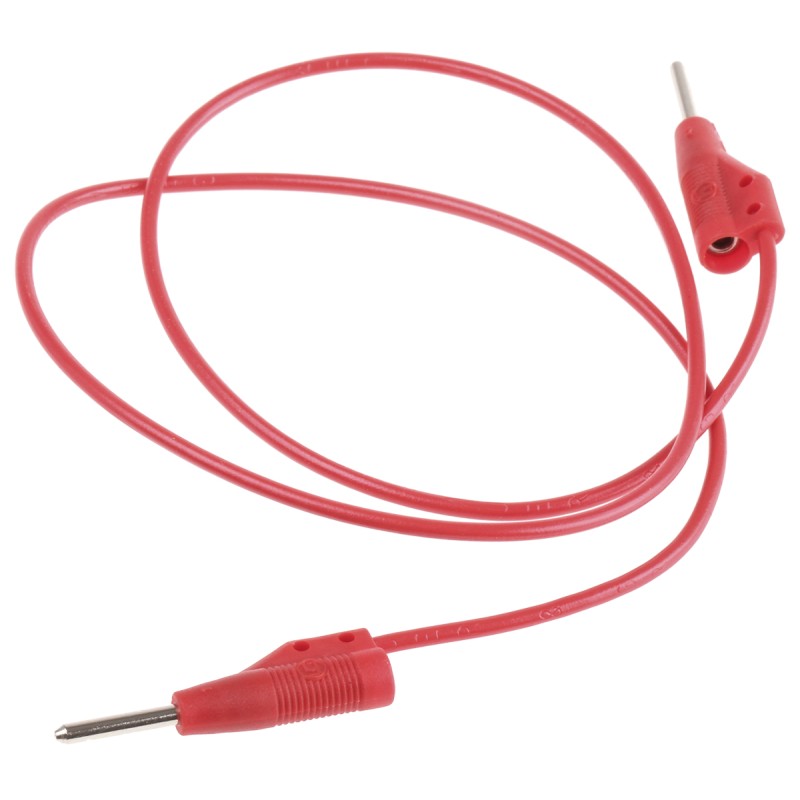 1 pcs - Hirschmann Test & Measurement Test lead, 6A, 60V dc, Red, 50cm Lead Length