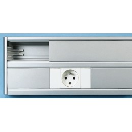 1 pcs - Planet-Wattohm Logix Grey Dado Trunking - Closed Slot, W50 mm x D50mm, L2m, Aluminium