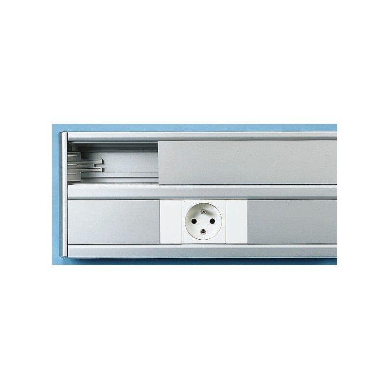 1 pcs - Planet-Wattohm Logix Grey Dado Trunking - Closed Slot, W50 mm x D50mm, L2m, Aluminium
