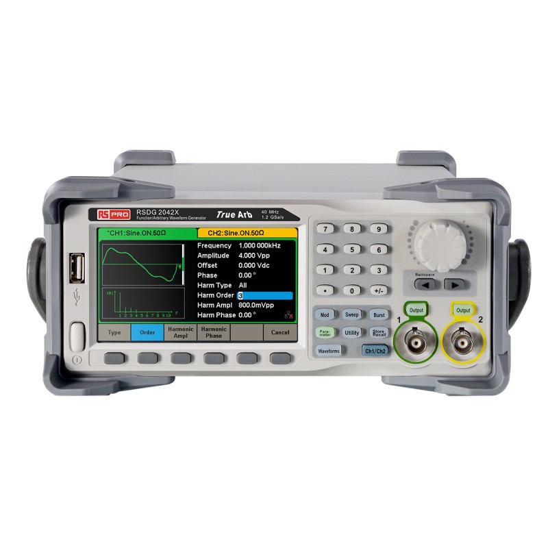 1 pcs - RS PRO Arbitrary Waveform Generator, 40MHz Max, 1 μHz Min - RS Calibrated