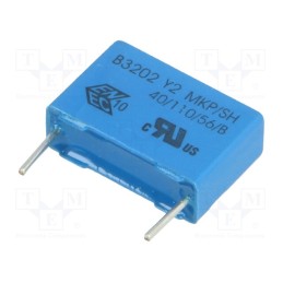 2 pcs x EPCOS - B32022A3223M000 - Capacitor: polypropylene, 22nF, 18x12x6mm, THT, ±20%, 15mm, 300VAC
