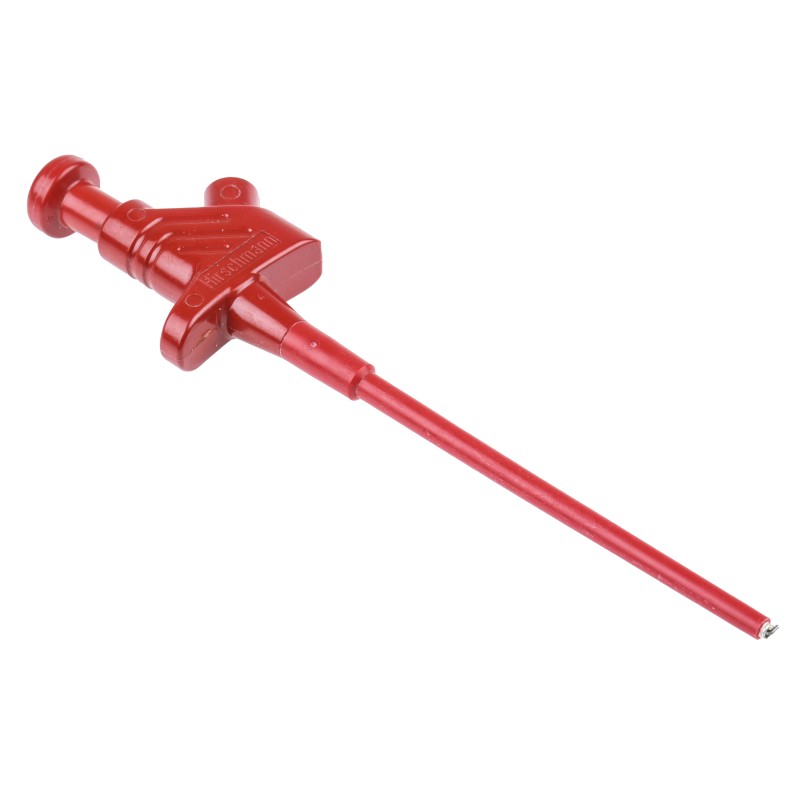 1 pcs - Hirschmann Test & Measurement Red Grabber Clip with Pincers, 4A, 60V, 4mm Socket
