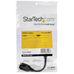 1 pcs - StarTech.com 4K @ 60Hz HDMI 2.0 Male HDMI to Female HDMI Cable, 15cm