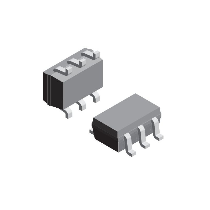 25 pcs - Vishay VESD12A5-06G-G3-08, Quint-Element Uni-Directional ESD Protection Diode, 100W, 6-Pin SOT-363