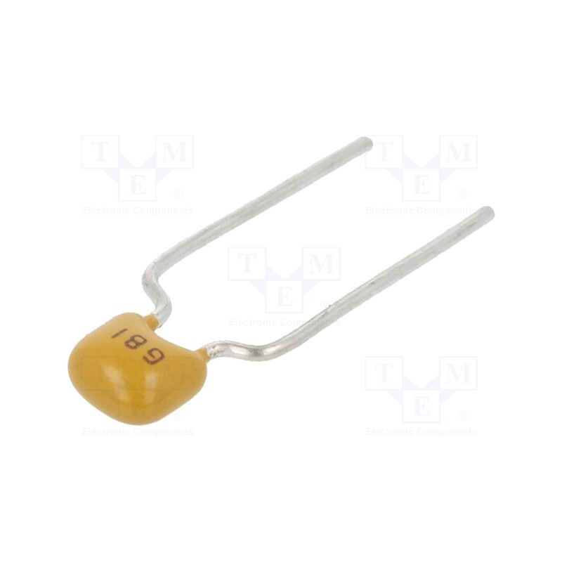 10 pcs x SR PASSIVES - CT40805B681K101F3R - Capacitor: ceramic, 680pF, 100V, X7R, ±10%, THT, 5mm