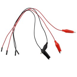 1 pcs - Kitronik Crocodile Clip Lead, Black, Red, 300mm Lead Length