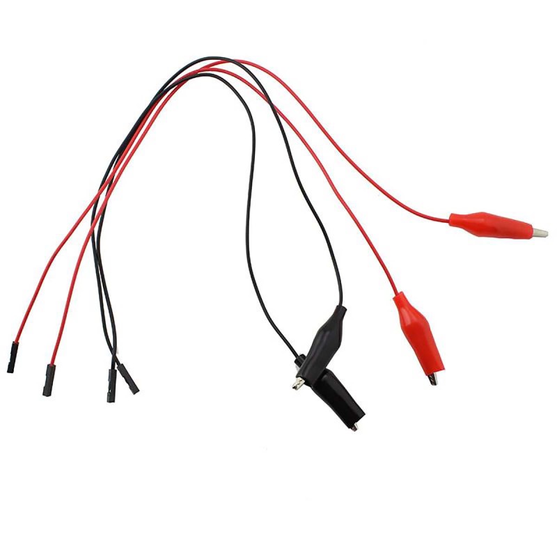 1 pcs - Kitronik Crocodile Clip Lead, Black, Red, 300mm Lead Length