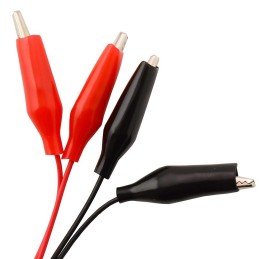 1 pcs - Kitronik Crocodile Clip Lead, Black, Red, 300mm Lead Length