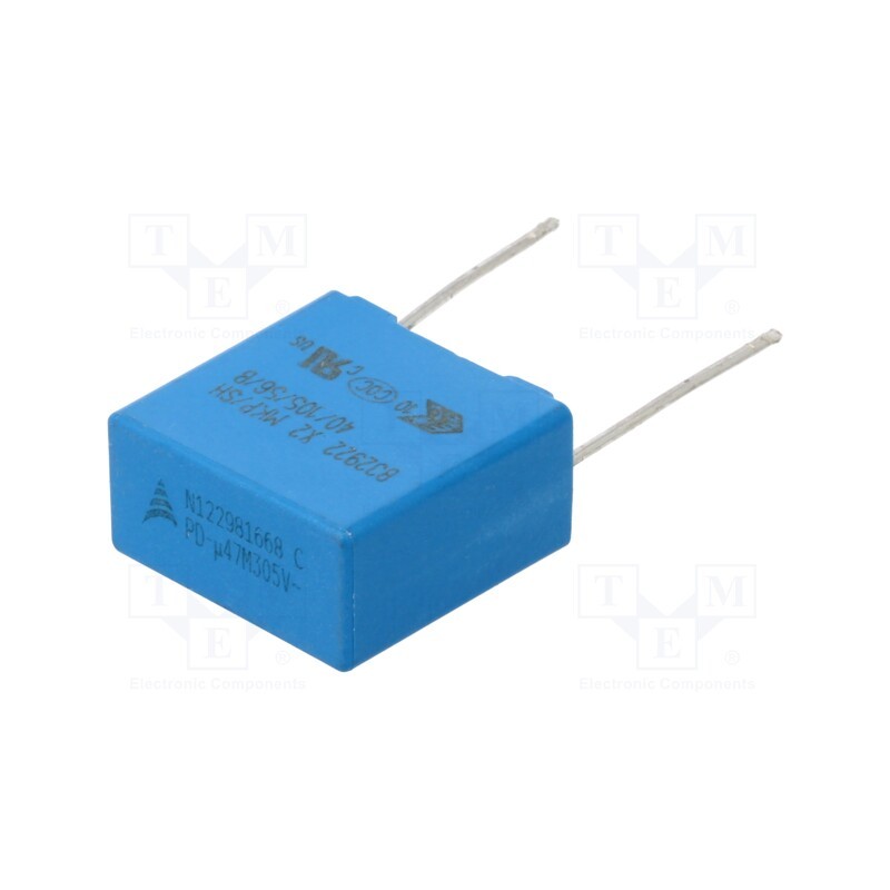 2 pcs x EPCOS - B32922C3474M189 - Capacitor: polypropylene, 0.47uF, THT, ±20%, 15mm, 630VDC, 305VAC