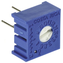 1 pcs - 220kΩ, Through Hole Trimmer Potentiometer 0.5W Top Adjust Bourns, 3386