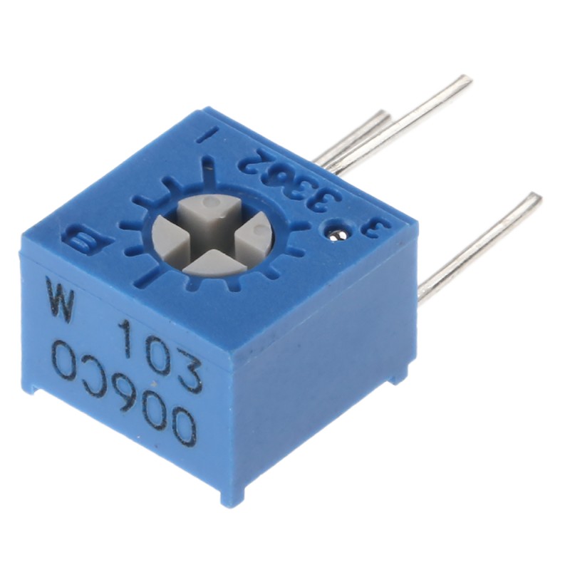 10 pcs - 10kΩ, Through Hole Trimmer Potentiometer 0.5W Side Adjust Bourns, 3362