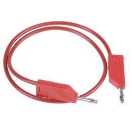 1 pcs - Hirschmann Test & Measurement Test lead, 16A, 60V dc, Red, 50cm Lead Length