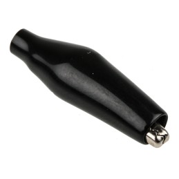 1 pcs - RS PRO Crocodile Clip, Nickel-Plated Steel Contact, Black
