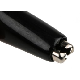 1 pcs - RS PRO Crocodile Clip, Nickel-Plated Steel Contact, Black