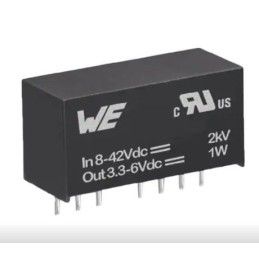 23 pcs - Wurth Elektronik 17791063215, 1-Channel, Isolated, Regulated DC-DC Converter, Adjustable, 300mA 8-Pin, SIP