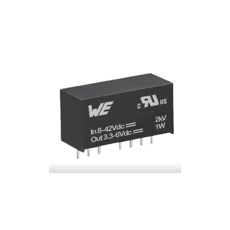 23 pcs - Wurth Elektronik 17791063215, 1-Channel, Isolated, Regulated DC-DC Converter, Adjustable, 300mA 8-Pin, SIP