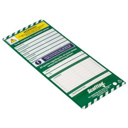 1 Bag of 10 - ScaffTag Safety Scaffolding Tag, English Language, 10 per Pack